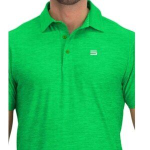 Three Sixty Six TSS Dri Fit Mens Golf Polo Shirt Bright Green Short Sleeve Sz XL